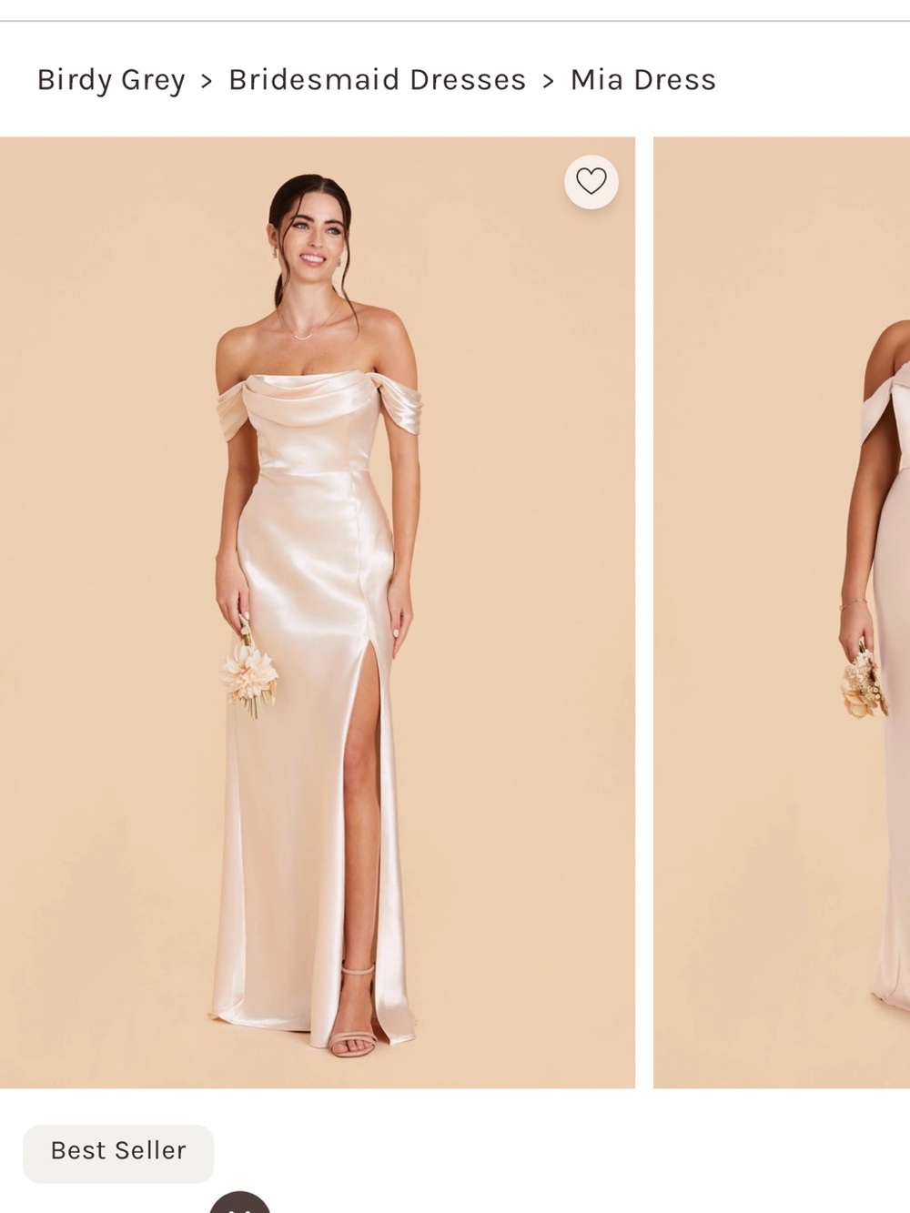 Birds Grey Bridesmaid Dress